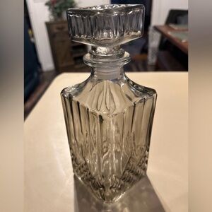 Vintage Pier 1 imports Glass Decanter with Glass Airtight Stopper